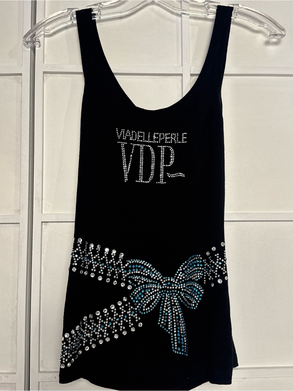 Vignelleperle Black Crystal-Embellished Tank Top
